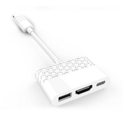 USB-C กับ USB HDMI VGA USB 3.0 DVI DP อะแดปเตอร์4K 1080P แท่นวางมือถือหลายพอร์ตสำหรับ Apple Macbook &amp; Pro (สายฟ้า3ติดตั้ง)