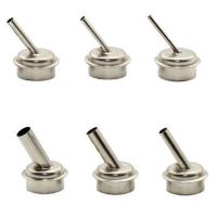 Promotion--6Pcs 45 Degree Bent Curved Heat Nozzle 2.5/3/4/6/7/9mm Hot Air Nozzles for QUICK 861DW Soldering Station Welding Tools