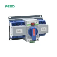 FEEO 4P Din Rail Dual Power Manual Automatic Transfer Switch For Generator Mini ATS 230V-WIOJ SHOP