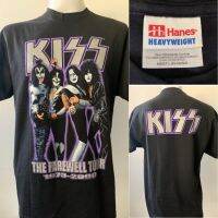 เสื้อยืดคอกลม เสื้อยืดพิมพ์ลายแฟชั่น เสื้อวง KISS : The farewell tour 1973-2000