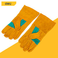 deli ถุงมือหนังงานเชื่อม ถุงมือช่าง ถุงมือเชื่อม ถุงมือหนัง ถุงมือช่างเชื่อม ถุงมือหนังเชื่อม ช่างเชื่อม Welding gloves