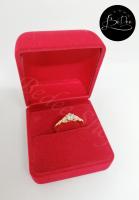 แหวนทอง ประดับเพชรเกรดดีมีประกายเหมือนเพชรจริง แหวนหมั้น แหวนแต่งงาน ผู้หญิง ชุบทองคำแท้ 100% หนาไม่ลอก รุ่น BD-RPG24K-012