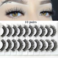 3/5/10 Pairs 3D Faux Mink Eyelashes Natural Thick Long False Eyelashes Dramatic Fake Lashes Makeup Extension Faux Cils maquiagem