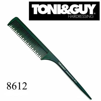 TONI&amp;GUY หวีหางแหลม ซี่ฟันปลา ไว้แสก แยกเส้นผมเป็นช่อ  รุ่น 8612 กว้าง 2.8 ยาว 23.5 สูง 0.5 ซม. สำหรับช่างตัดผม บาร์เบอร์ ซาลอน ร้านเสริมสวย - สีดำ