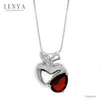 Lenya Jewelry  จี้เงินแท้ ประดับพลอยโกเมน (Garnet) และ ไวท์โทแพซ (White Topaz) เสริมบุคลิกความมั่นใจ เสริมความร่ำรวย