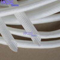 1-50Meters 1~40mm 600 Degree Celsius High Temperature Braided Soft Fiberglass Sleeving Fiber Glass Tube White Insulating Tube Wires Leads Adapters