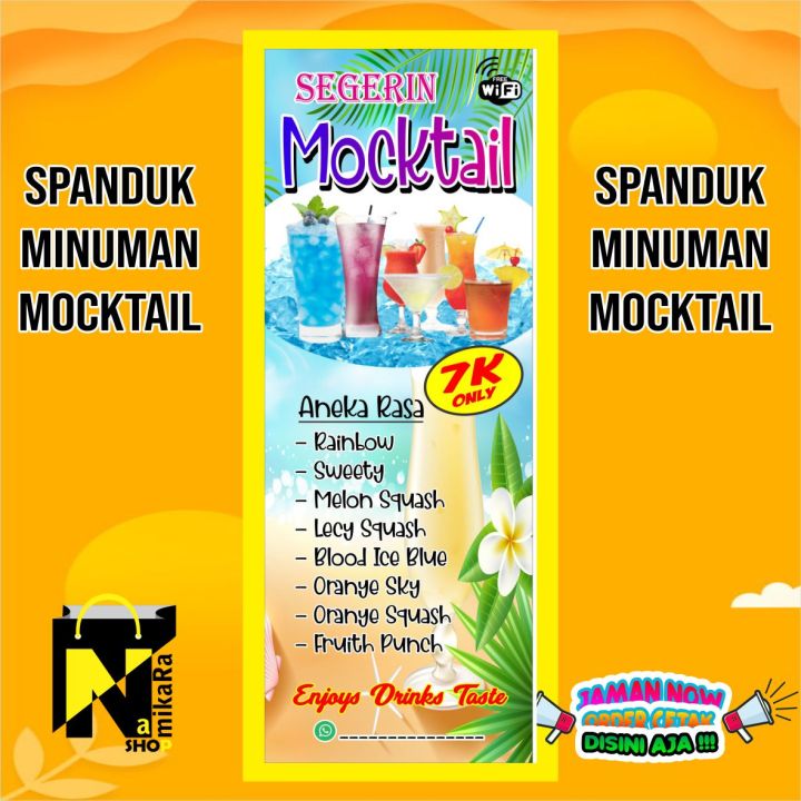 Spanduk Banner Minuman Mocktail / Banner Minuman Mocktail / Ukuran ...