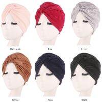 【CC】ﺴ❀  Muslim Ruffle Chemo Turban Headwear Scarf Beanie Cap Hat for Cancer Patient Hair Loss Accessories