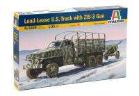 พลาสติก โมเดล ประกอบ ITALERI สเกล1/35 LEND LEASE U.S.TRUCK with ZIS - 3 gun