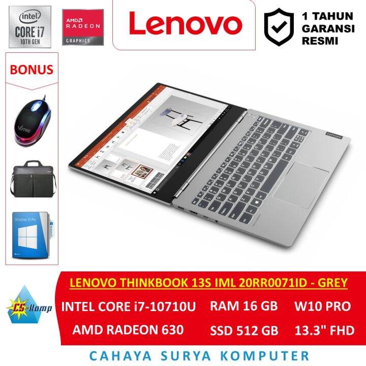 Lenovo Thinkbook 13s IML 20RR0071ID | Intel Core i7-10710U | RAM