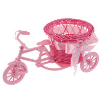 HONG ✨Hot Sale Small Tricycle Bicycle Flower Basket Vase Storage Home Office Table Desk Decor