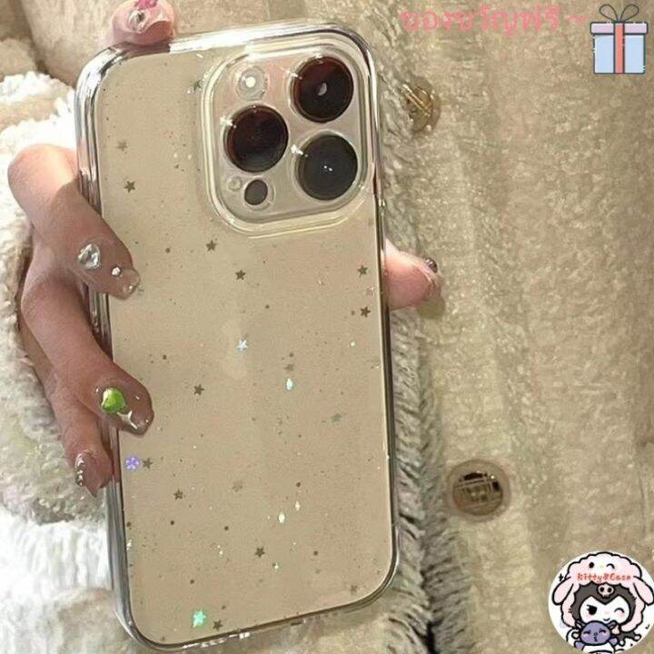 สําหรับ-for-iphone-14-เคสโทรศัพท์มือถือแบบนิ่ม-tpu-ใส-กันกระแทก-แต่งกลิตเตอร์-13-12-xs-xr-7-8