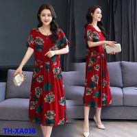 XA036 2023 new silk dress womens middle-aged and elderly mothers summer plus fat size belly 200 catties over-the-knee long