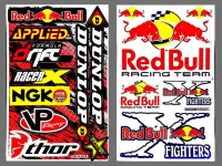 สติ๊กเกอร์แต่งรถ DUNLOP NGK Red Bull Racing Team รถมอเตอร์ไซค์ บิ๊กไบค์ รถซิ่ง สติ๊กเกอร์ติดกระจก แต่งรถรถยนต์ ติดข้างรถ ติดหมวกกันน็อค จำนวน 2 แผ่น