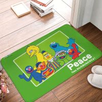 {Sea of Stars} Sesame Street Bath พรมกันลื่น Elmo Friends Peace Flannel Mat ยินดีต้อนรับพรมเช็ดเท้าพรมปูพื้นตกแต่ง