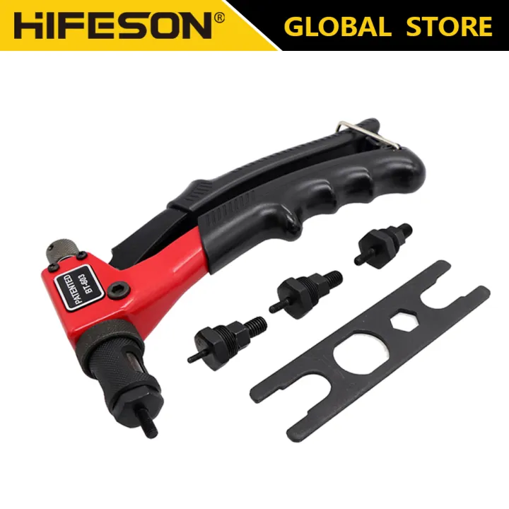 HIFESON 8" Single Hand Rivet Nut Machine Rivet Tool Insert threaded