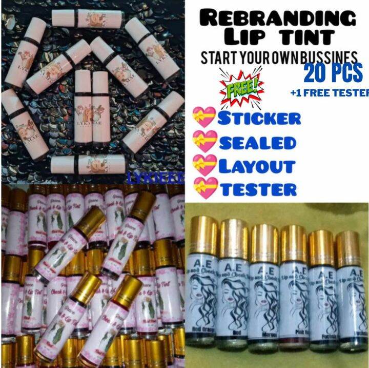 Lip Tint Rebranding Minimum 20pcs +1 Free Tester Lazada PH