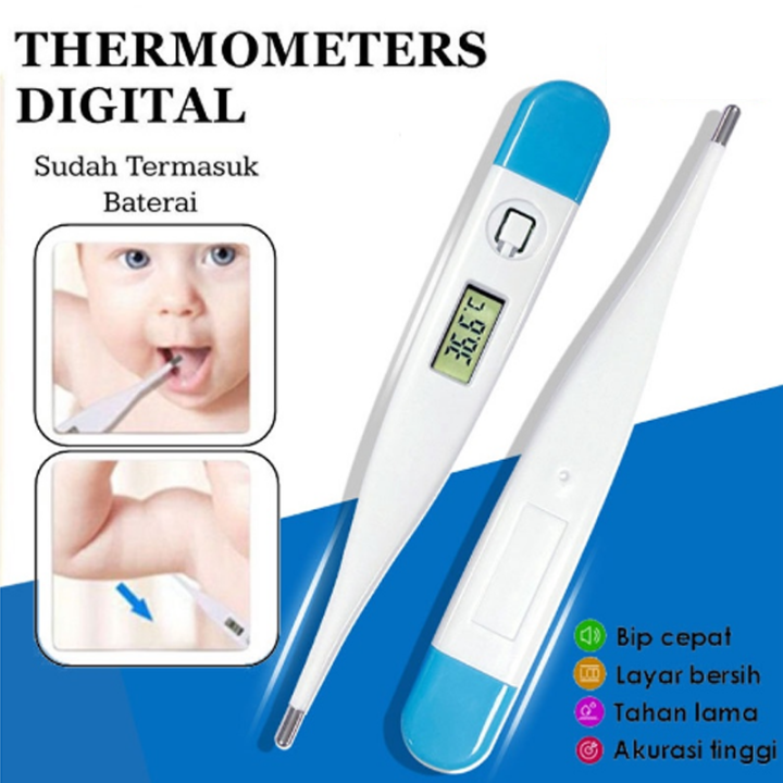 (Bisa Cod) 1 Pcs Thermometer Digital/ Alat Pengukur Suhu Tubuh / Beep