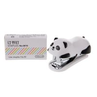 Cartoon Panda Mini Stapler Kit with 1 Box for Staples Home Office Desktop Statio  Drop Shipping Staplers Punches