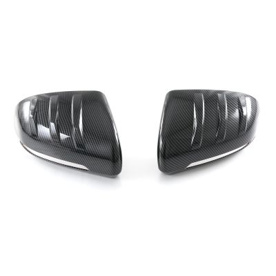Car Carbon Fiber ABS Rearview Mirror Cover Trim Stickers for BYD ATTO 3 Yuan Plus 2022
