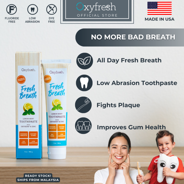 Oxyfresh Fresh Breath Lemon Mint Toothpaste (5oz) - Whitening ...