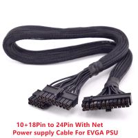 10 + 18Pin 24Pin 20 + 4พินไฟ ATX สายเคเบิลเหมืองแร่สายเคเบิลตาข่ายถักเมนบอร์ด PSU สำหรับ G2 EVGA SuperNOVA G3 G5 GP GM B3 P2 PQ T2 1000 850 750 650 550 450 GQ GS NEX 1500 750G 650กรัม750B