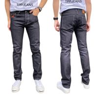 TPPJEANS Winsman Slim-fit Denim กางเกงยีนส์ชายทรงสลิมฟิต ผ้ายืด สีดำยีนส์ ปักขนนก เดินด้ายตะเข็บคู่ งานตัดเย็บอย่างดี ทรงสวย สวมใส่สบาย Size28-36