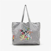 zara disney mickey mouse กระเป๋าสะพายไหล่ผ้าฝ้าย tote