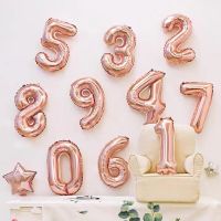 21 Inch Small Number Balloons 0 9 Wedding Wedding Room Baby Birthday Party Decoratio Aluminum Foil Rose Gold Balloon Set Balloons