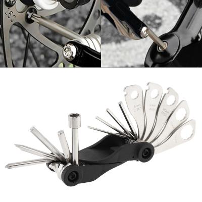 15-In-1 Split Type Portable Multifunctional Bicycle Tool Kit With Offset Spanner And Wrenches