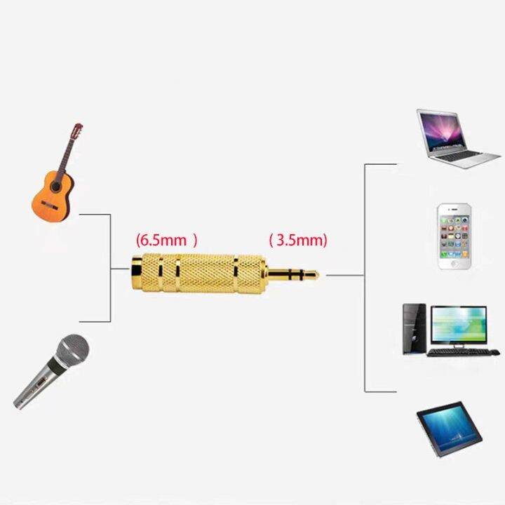 1-2pcs-6-5mm-to-3-5mm-male-to-female-headphone-stereo-audio-jack-plus-adapter-6-5-3-5-converter-gold-music-mp3-h10-cables