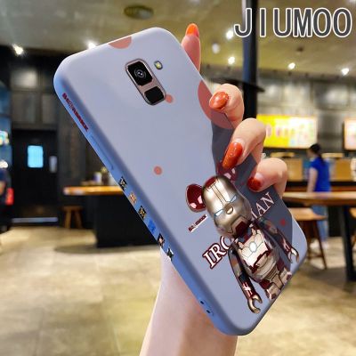 JIUMOO เคสสำหรับ Samsung Galaxy A8 Plus 2018 A8 +,เคสโทรศัพท์ซิลิโคนลายขอบด้านข้างดีไซน์รูปหมีพร้อมเคสป้องกันการกระแทกเคสนิ่มคลุมหลังสำหรับเด็กผู้ชายเด็กผู้หญิง