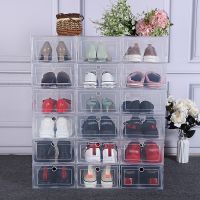 6pcs Plastic Box Storage Transparent Shoes Box Organizer Drawer Modern Organizer Boxes Container Shoes For Storing Boxes Storage