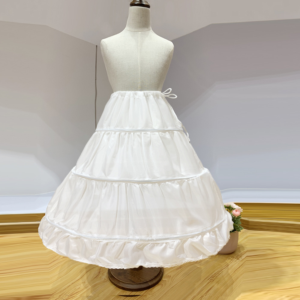 FLOWER GIRL WEDDING FORMAL PAGEANT DRESS PETTICOAT CRINOLINE HOOP SKIRT SLIP 
