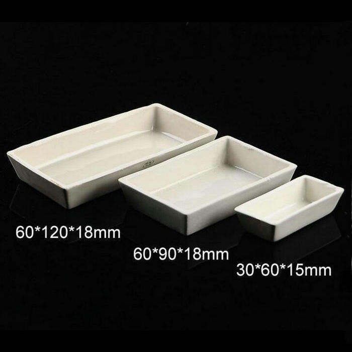 1pcs Ceramic Crucible Cupel Boat Sample Holder Combustion Boat For Tube