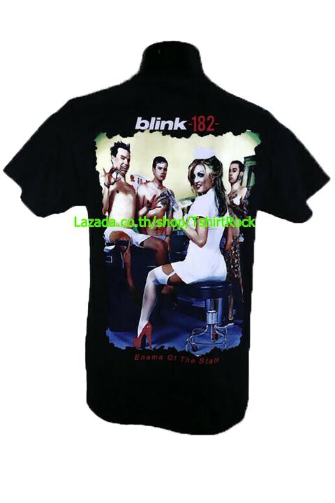 เสื้อวง-blink-182-บลิงก์-182-ไซส์ยุโรป-เสื้อยืดวงดนตรีร็อค-เสื้อร็อค-blk1730-ส่งจาก-กทม