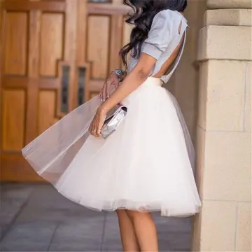 White tulle hotsell skirt singapore