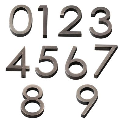 6ซม. ตัวเลข3D 0-9หมายเลขป้ายแผ่นสติ๊กเกอร์สีเทาแผ่นโลหะตัวเลขประตูโรงแรมหมายเลขบ้านชุบทันสมัยจำนวน Hiasan Mobil บ้าน