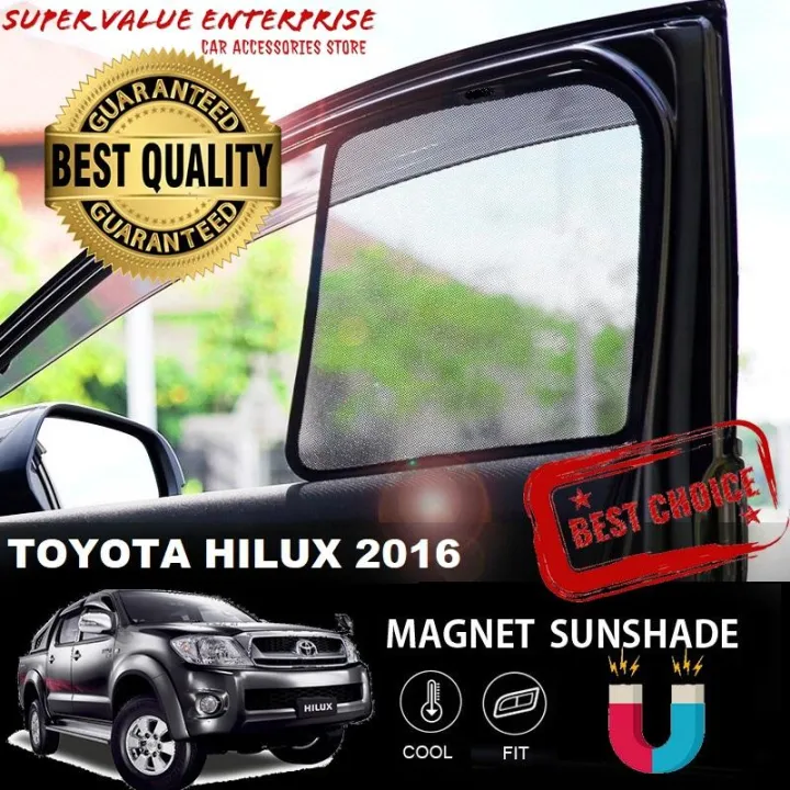 Toyota Hilux 2016-2018 Custom Fit Sun Shade/Sunshade (4PCS) | Lazada