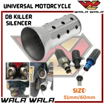 51/60mm Inlet Universal DB Killer Muffler Silencer Motor Exhaust Muffler DB  Killer