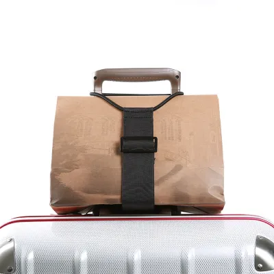 ZhongLouL สายรัดกระเป๋าเดินทางยืดหยุ่นปรับได้หลากสี, สายรัดสำหรับขนส่งสัมภาระเข็มขัดกระเป๋าเดินทาง