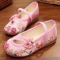 【hot】❧✎☬  New Hanfu girls embroidered shoes childrens cloth national Chinese style baby princess students costume performance