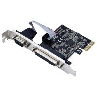 RS232ซีเรียลคอมและเครื่องพิมพ์ DB25พอร์ตขนาน LPT กับอะแดปเตอร์การ์ด PCI Riser