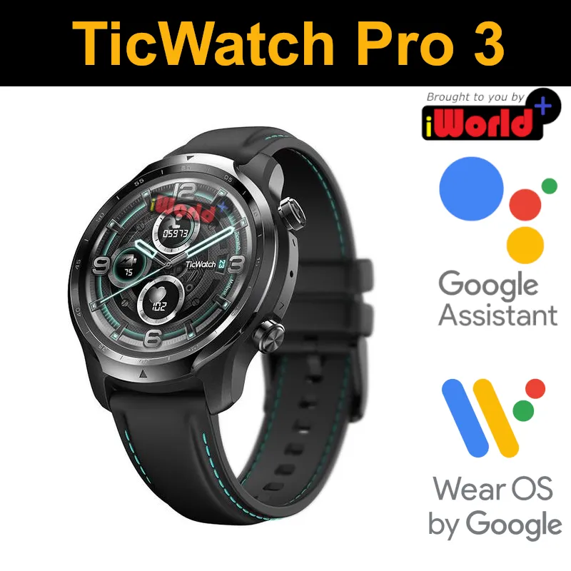 Mobvoi TicWatch Pro GPS Smart Watch Google Assistant Wear OS by Google  WiFi Bluetooth Qualcomm