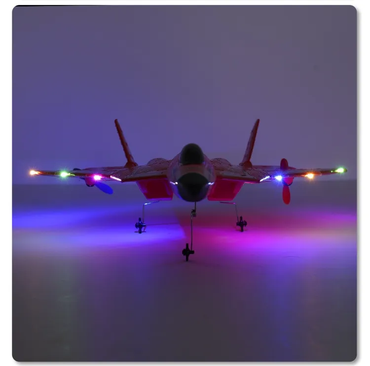 Avião de Brinquedo com Controle Remoto, SU35 ou SU57, Modelo Planador com  Luzes LED, 2,4 GHz, Espuma EPP, Presentes para Criança