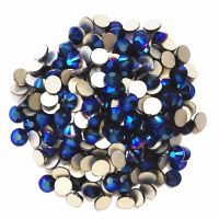 【CW】 Metal blue Super Glitter Rhinestones Flatback Glass Non Hot Rhinestone Glue Decorations