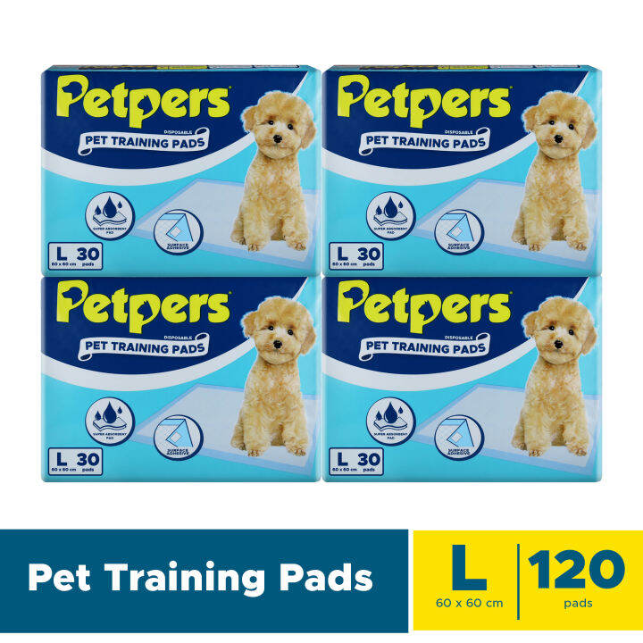 Petpers Pet Training Pads Large 30's x 4 Packs (120 pcs) Lazada PH