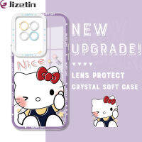 Jizetin S23 Original กันกระแทกลายการ์ตูน Hello Kity เคสโทรศัพท์คริสตัลปลอกอ่อนเคสมือถือใสป้องกันกล้องคลุมทั้งหมด