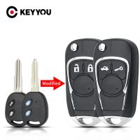 KEYYOU Modified Flip Key Shell For Chevrolet LOVA Sail Epica Lechi Spark Folding 2 Buttons Remote Car Key Case Left/Right Blade