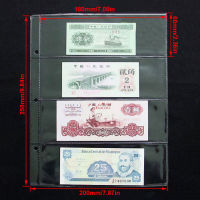 10PCSLot Pockets Banknotes Page Paper Money Transparent Album Banknote Paper Money Postage Stamp Tokens Medallions Collection